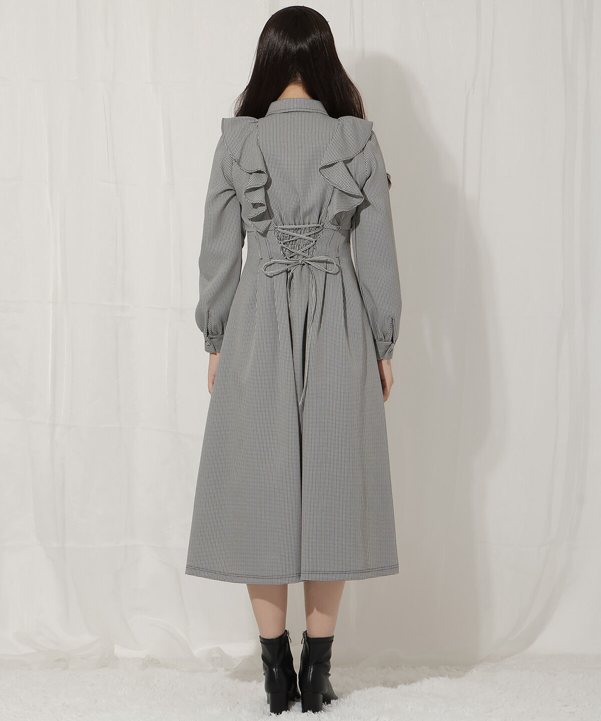 WILLSELECTION「ラッフルフリルタックウエストシャツワンピース」|ワンピース|