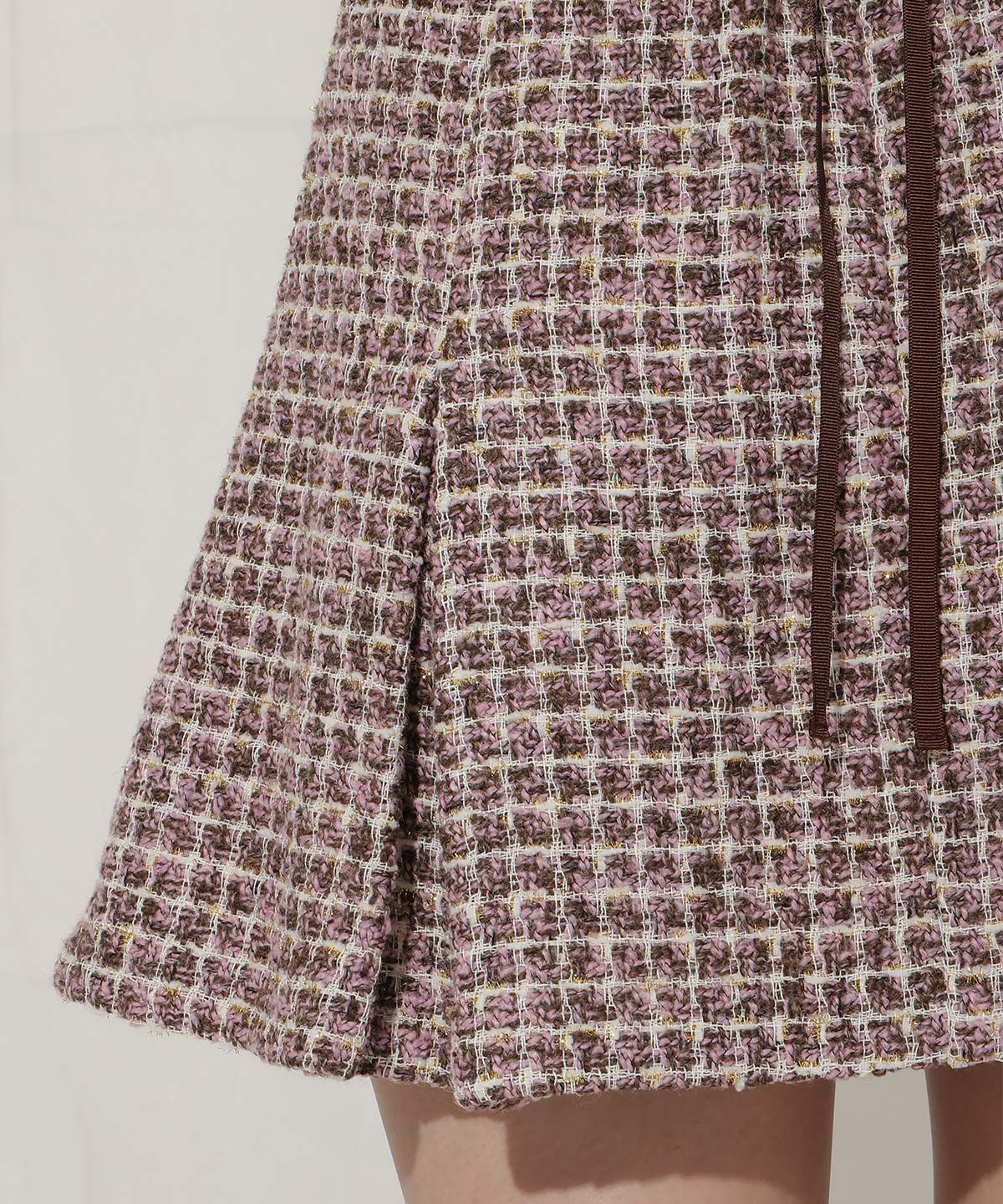 WILLSELECTION「ラメツイードミニスカート」|フレア|