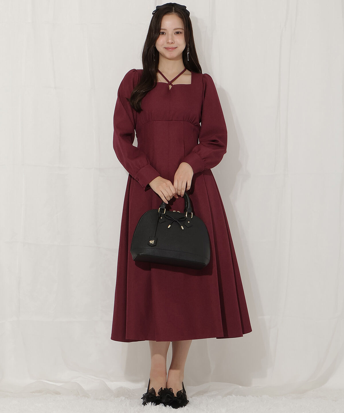 WILLSELECTION「クロスネックフレアワンピース」|ワンピース|