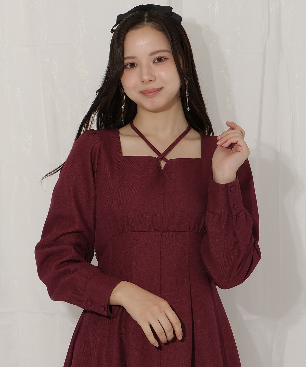 WILLSELECTION「クロスネックフレアワンピース」|ワンピース|