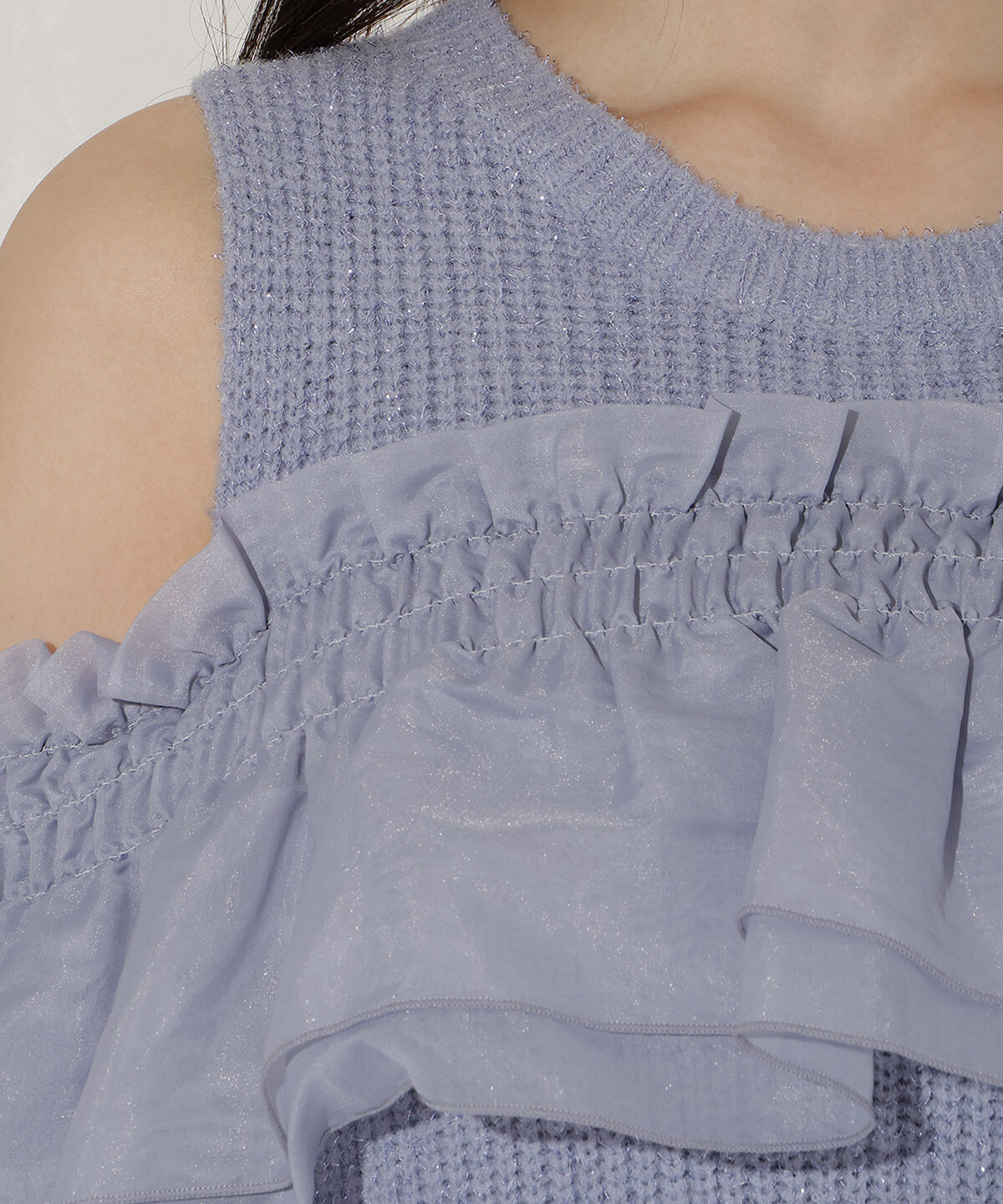 WILLSELECTION「バックリボンオフショルニットワンピース」|ワンピース|