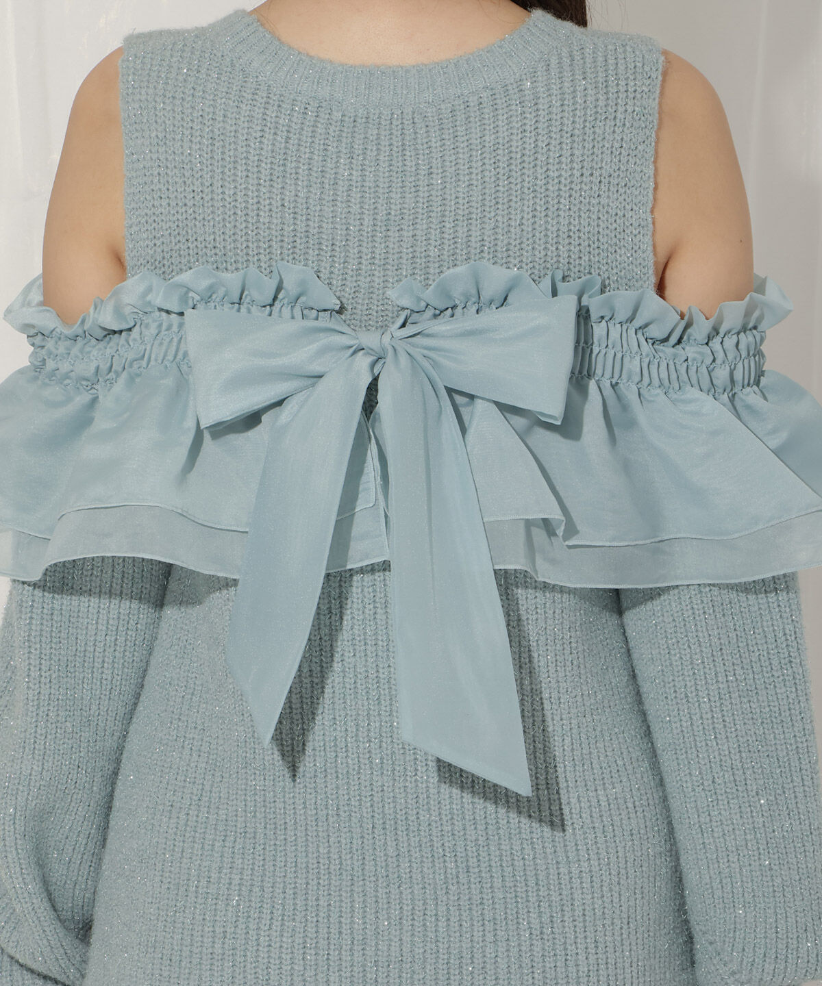 WILLSELECTION「バックリボンオフショルニットワンピース」|ワンピース|