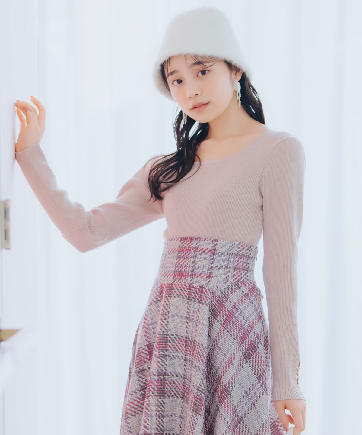 WILLSELECTION「リボンスリーブ2WAYラメニット」|ニット・セーター|