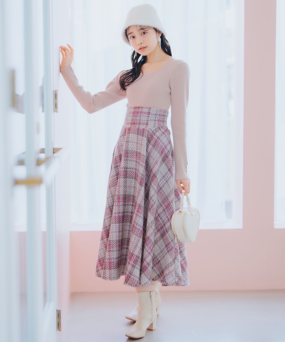 WILLSELECTION「リボンスリーブ2WAYラメニット」|ニット・セーター|