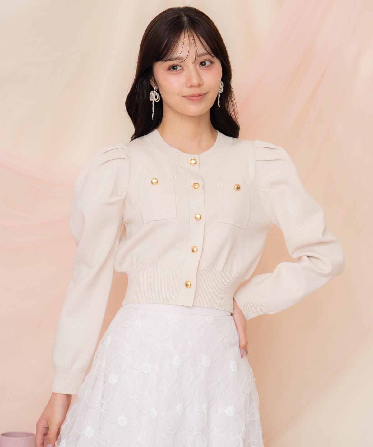 WILLSELECTION「ポケットデザインタックスリーブカーディガン」|カーディガン|