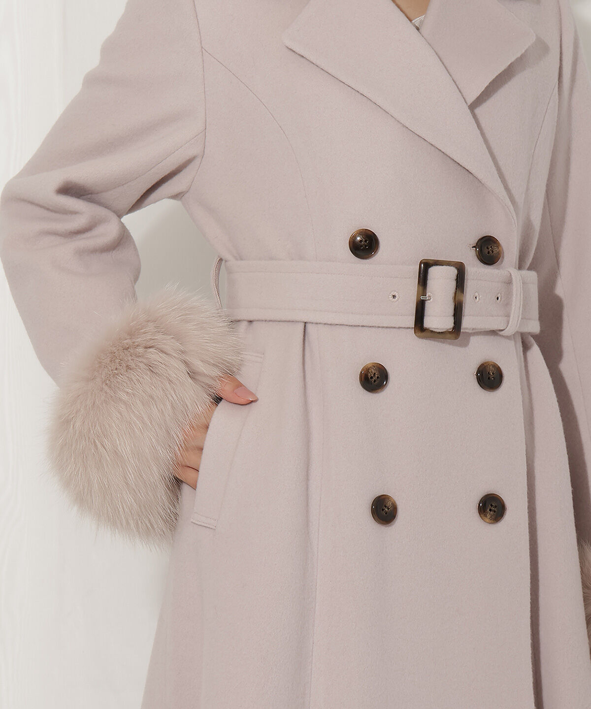 WILLSELECTION「FOXファー付きウールコート」|その他|