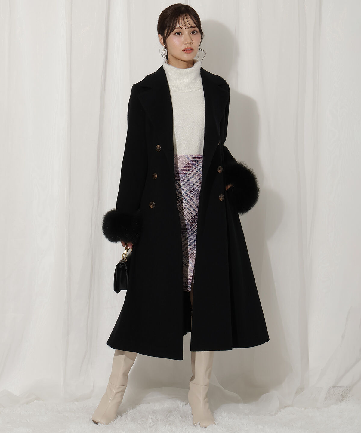 WILLSELECTION「FOXファー付きウールコート」|その他|