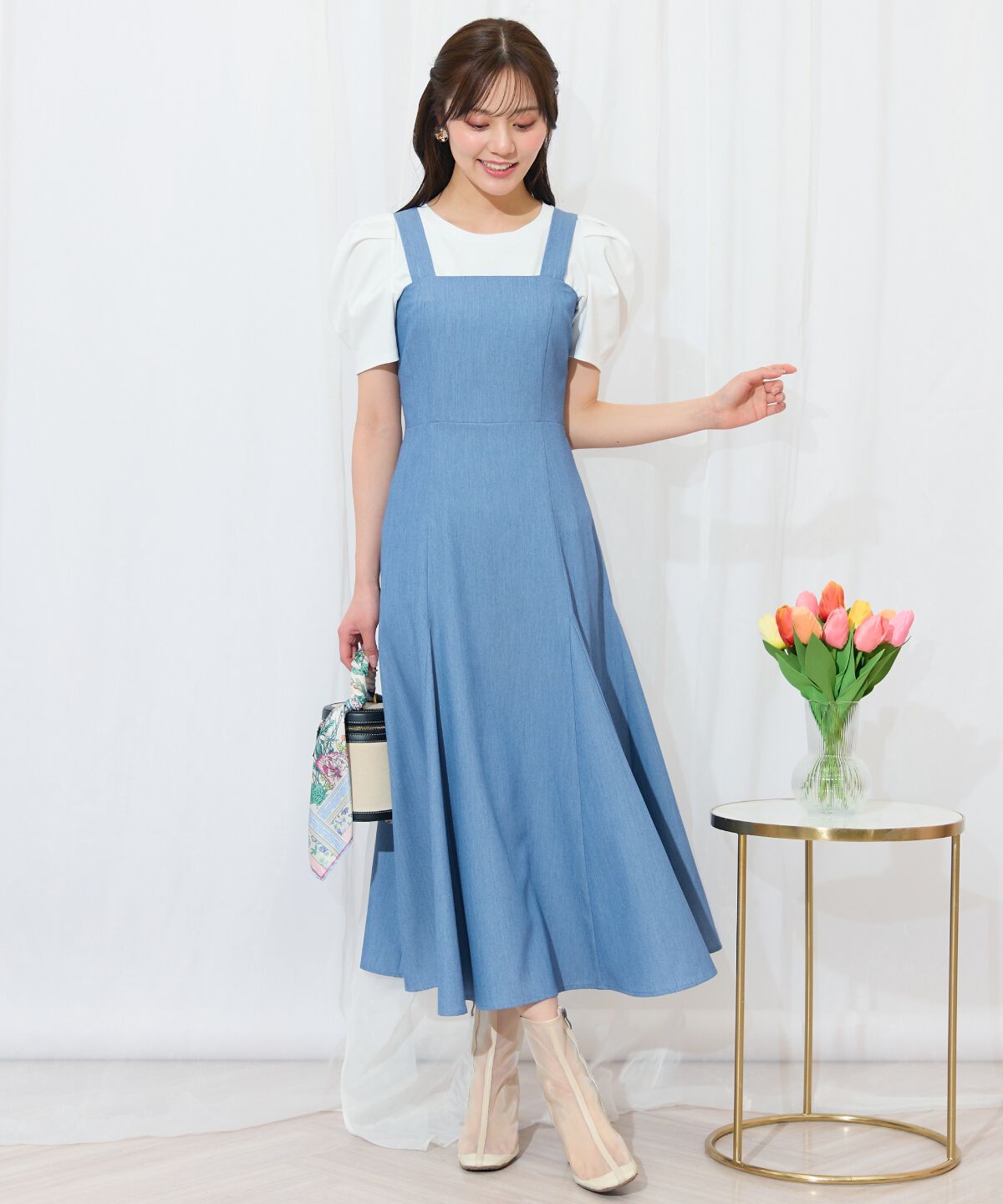 WILLSELECTION「チュールフリルマーメイドジャンスカ」|ワンピース|