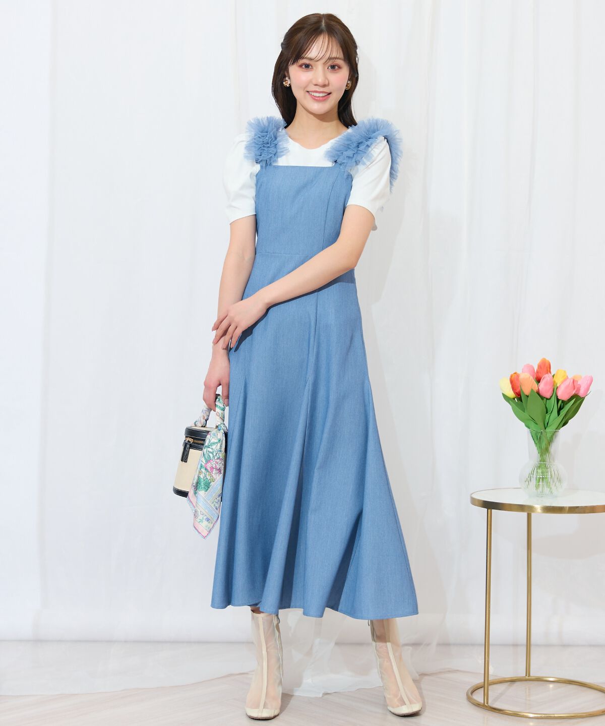 WILLSELECTION「チュールフリルマーメイドジャンスカ」|ワンピース|