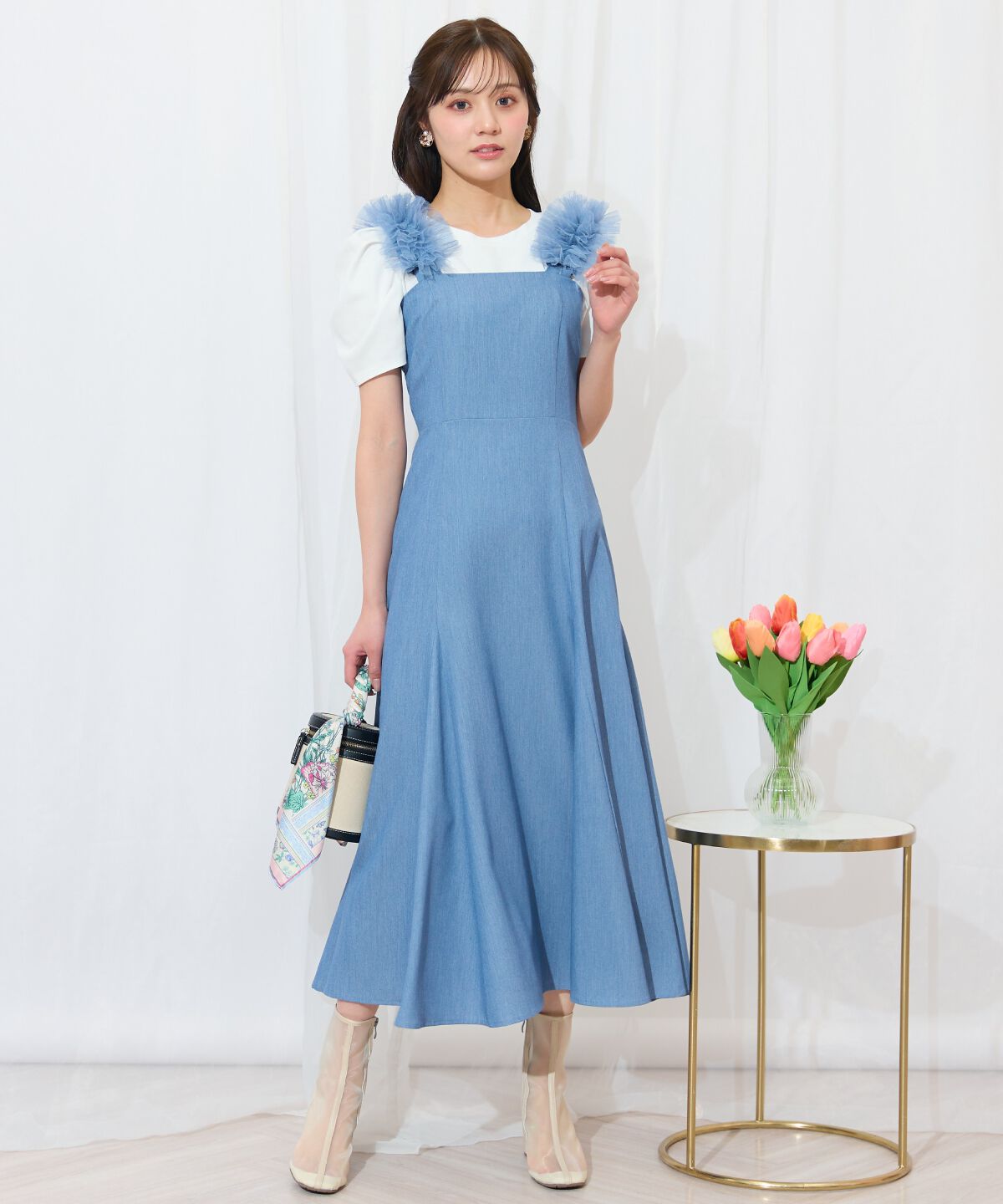 WILLSELECTION「チュールフリルマーメイドジャンスカ」|ワンピース|