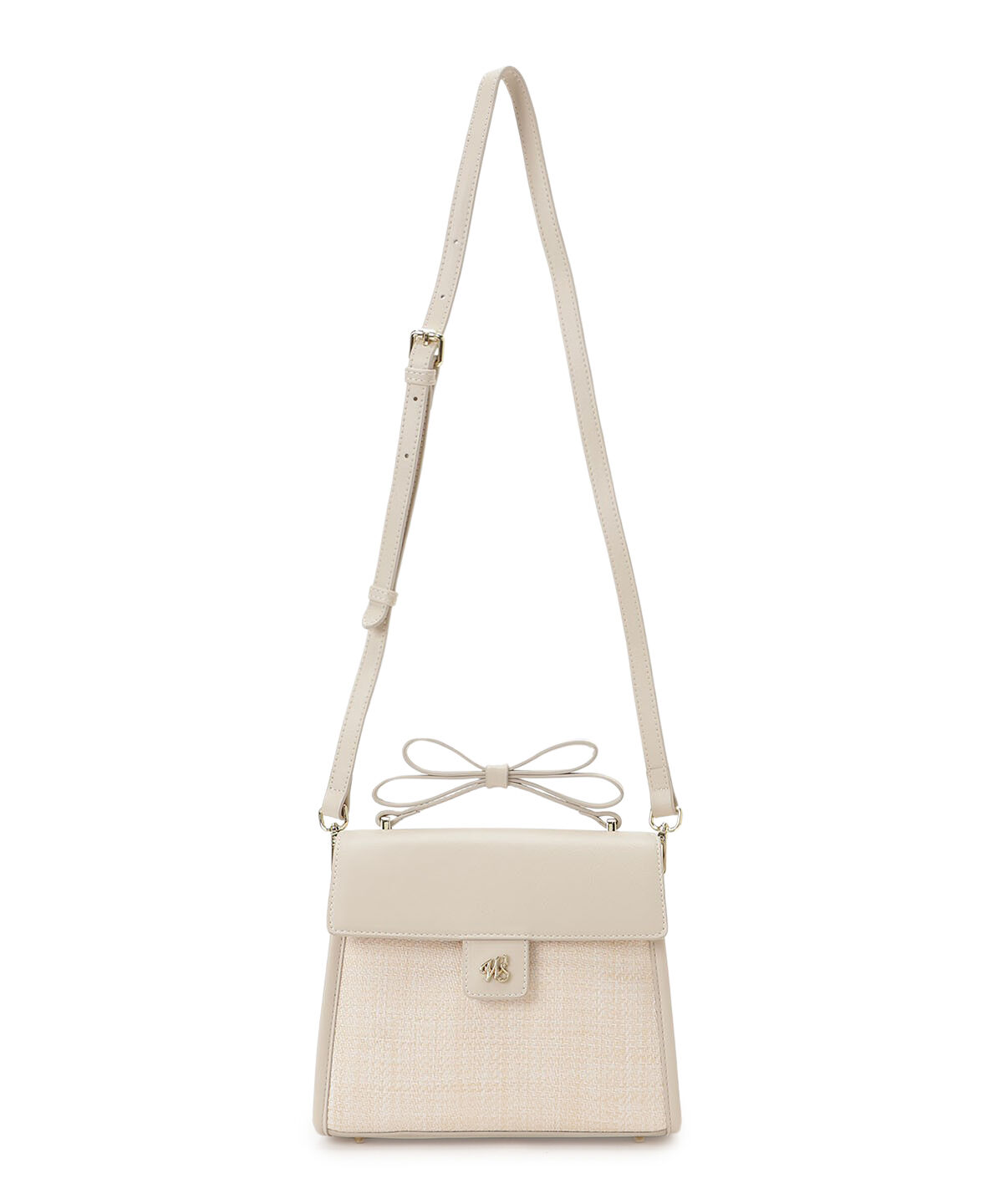 WILLSELECTION「リボンハンドル雑材コンビバッグ」|ショルダー・メッセンジャー|