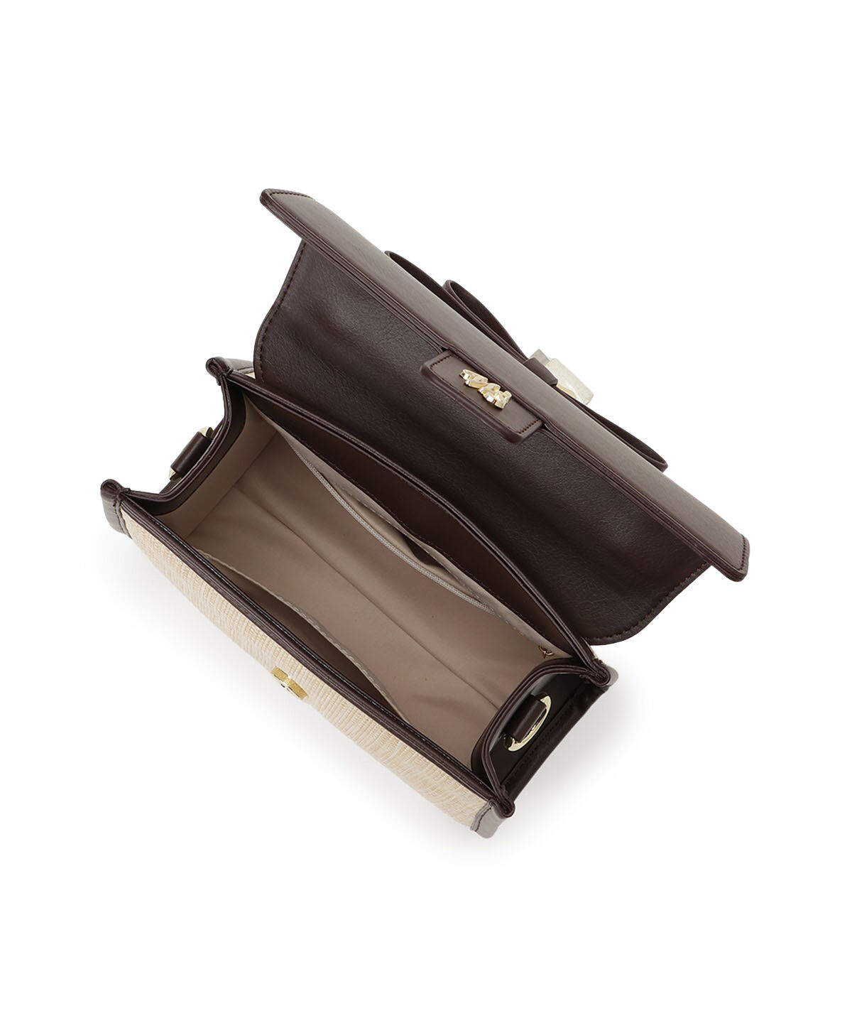 WILLSELECTION「リボンハンドル雑材コンビバッグ」|ショルダー・メッセンジャー|