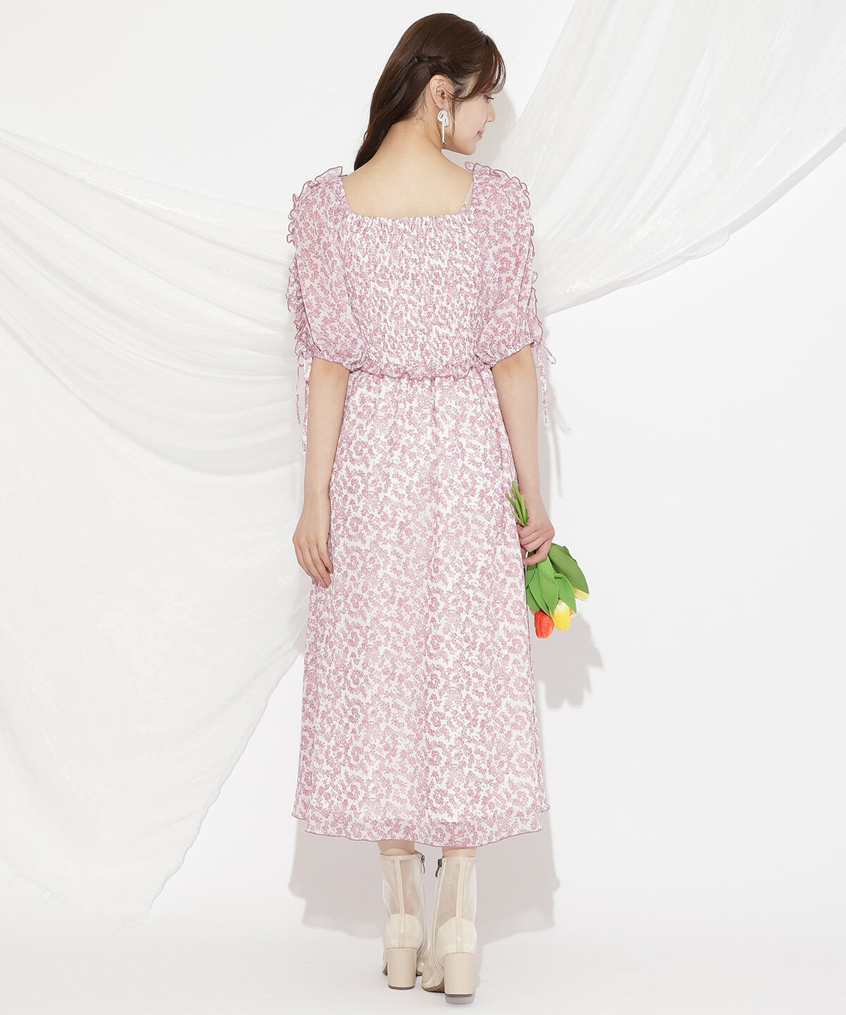 WILLSELECTION「ミニフラワーシャーリングワンピース」|ワンピース|