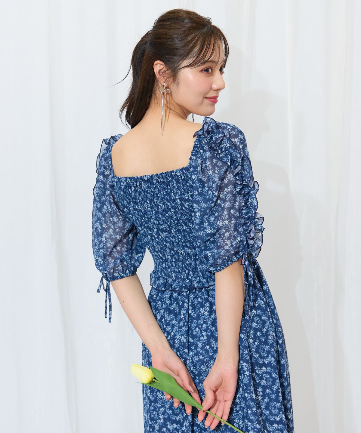 WILLSELECTION「ミニフラワーシャーリングワンピース」|ワンピース|