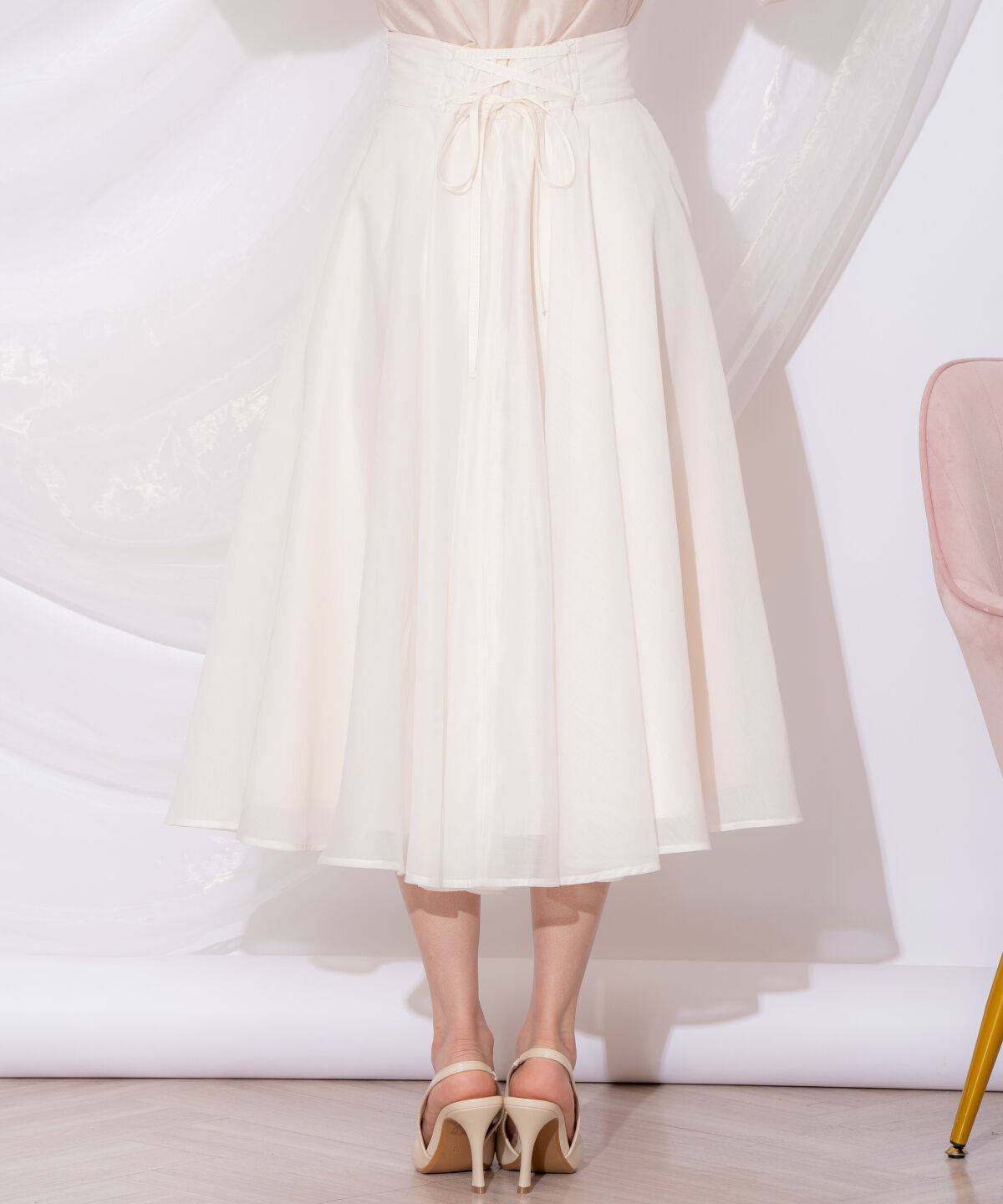 WILLSELECTION「オーガンジーフレアスカート」|フレア|