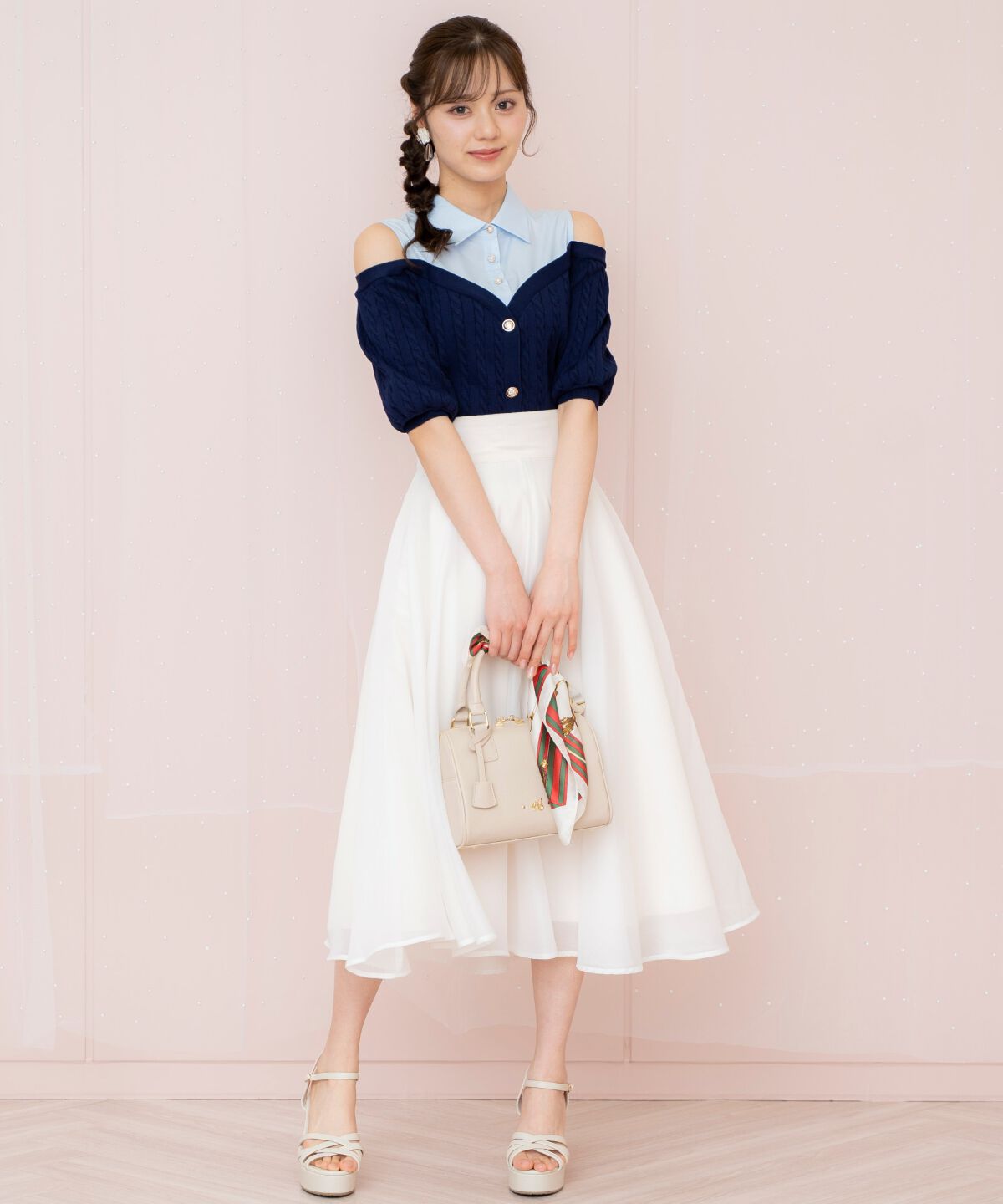 WILLSELECTION「オーガンジーフレアスカート」|フレア|