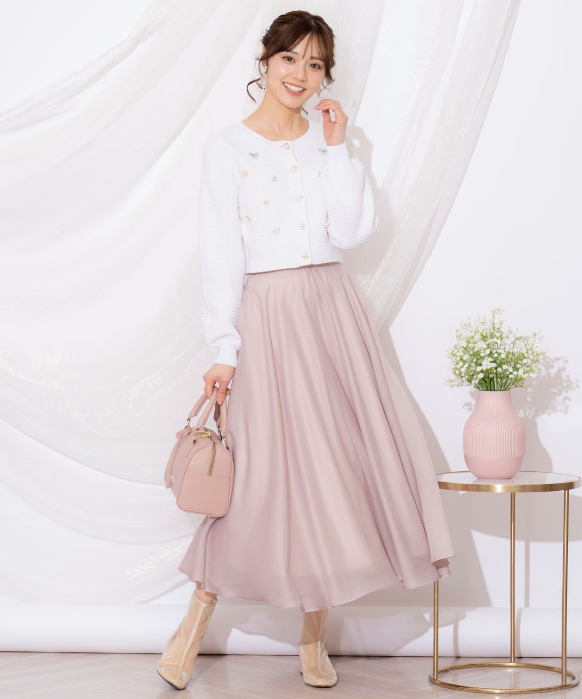 WILLSELECTION「オーガンジーフレアスカート」|フレア|