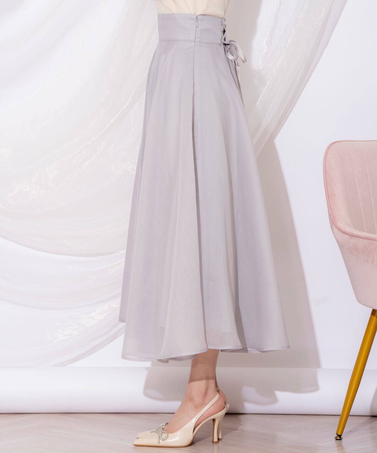 WILLSELECTION「オーガンジーフレアスカート」|フレア|