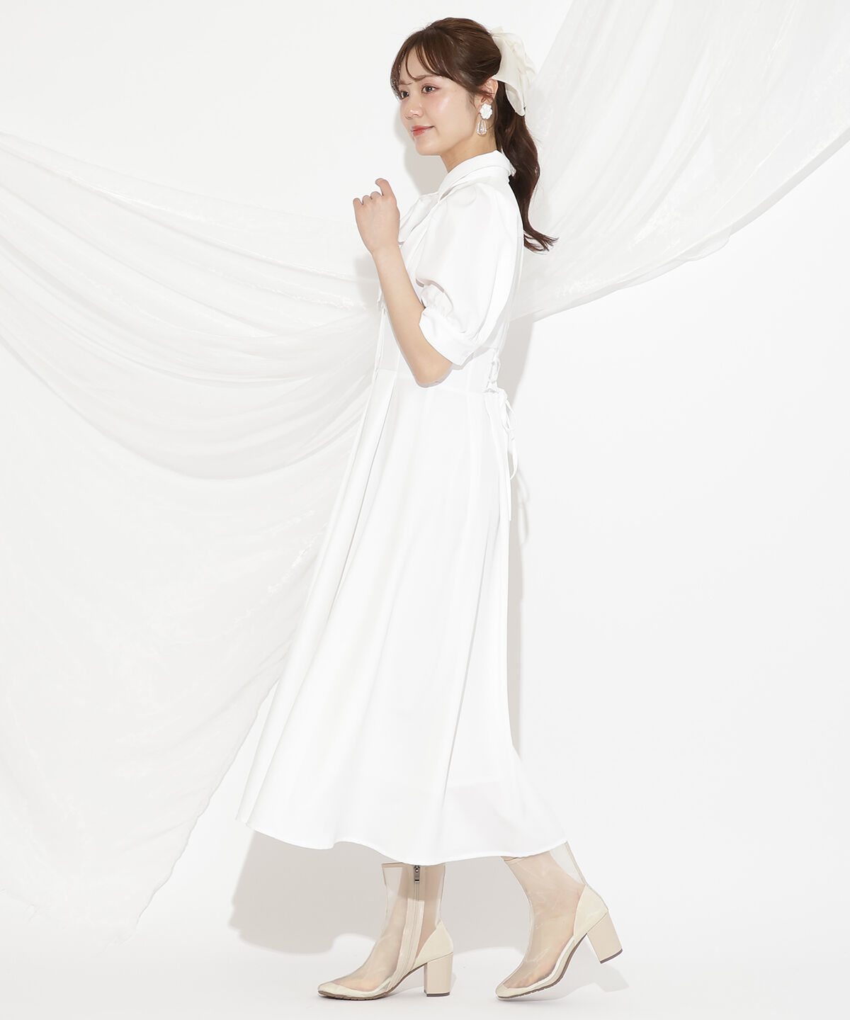 WILLSELECTION「リボンタイコルセットシャツワンピース」|ワンピース|
