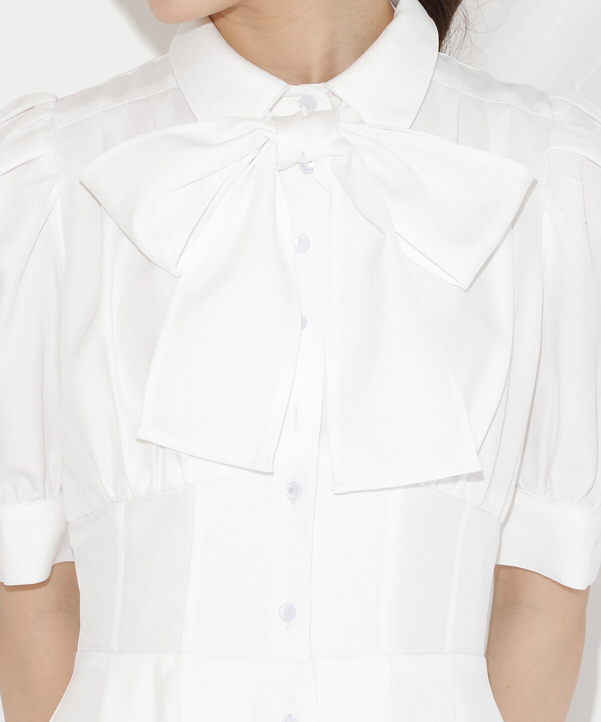 WILLSELECTION「リボンタイコルセットシャツワンピース」|ワンピース|