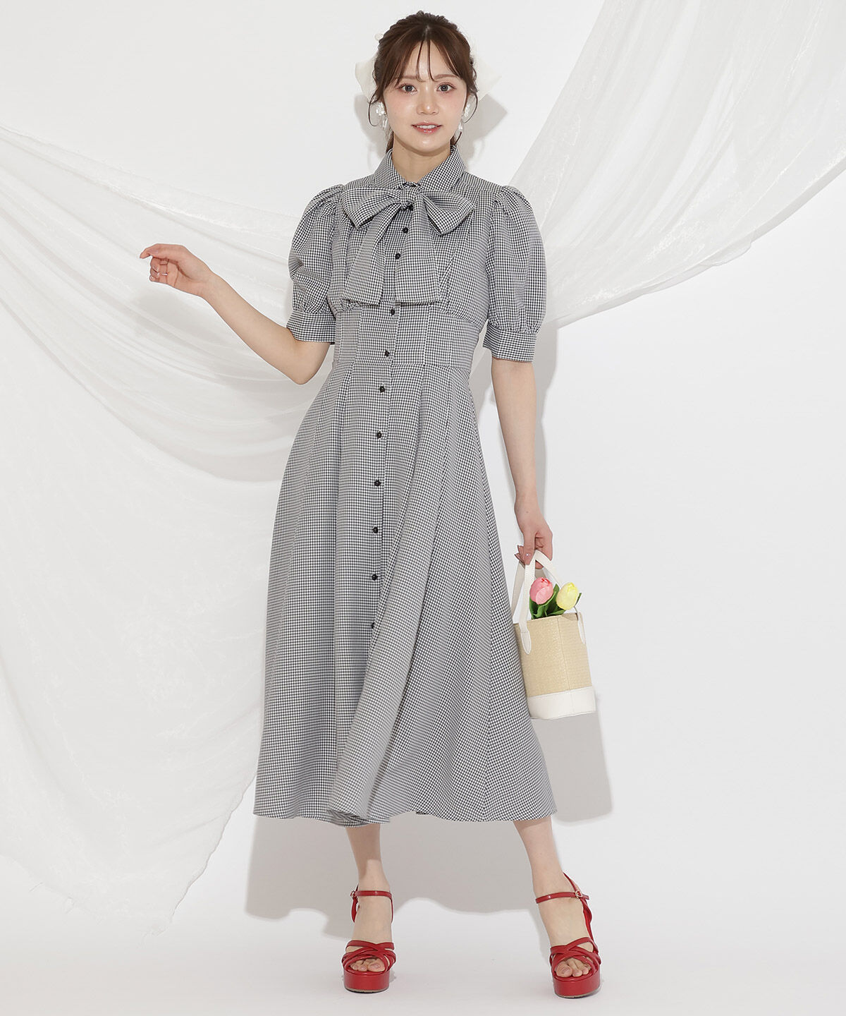 WILLSELECTION「リボンタイコルセットシャツワンピース」|ワンピース|