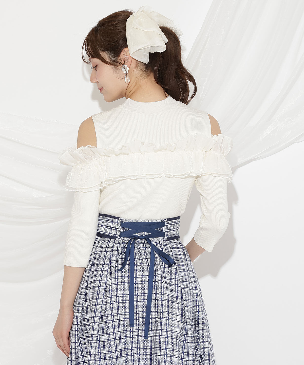 WILLSELECTION「フリルドッキングリブニット」|ニット・セーター|