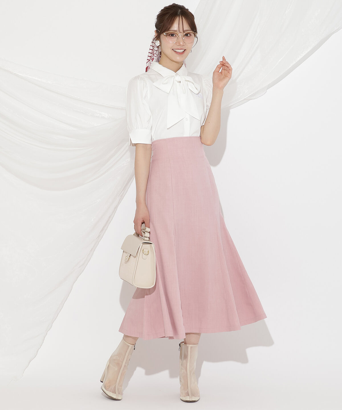 WILLSELECTION「刺繍ストライプパフブラウス」|シャツ・ブラウス|