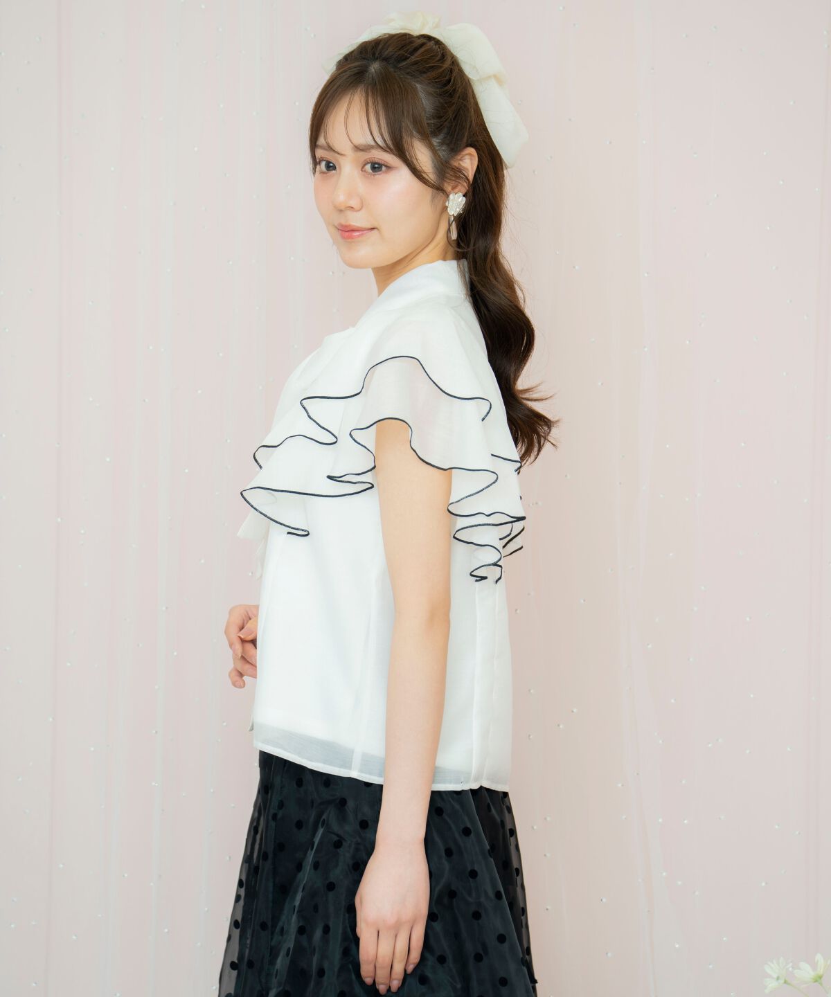 WILLSELECTION「メロウラッフルフリルブラウス」|シャツ・ブラウス|