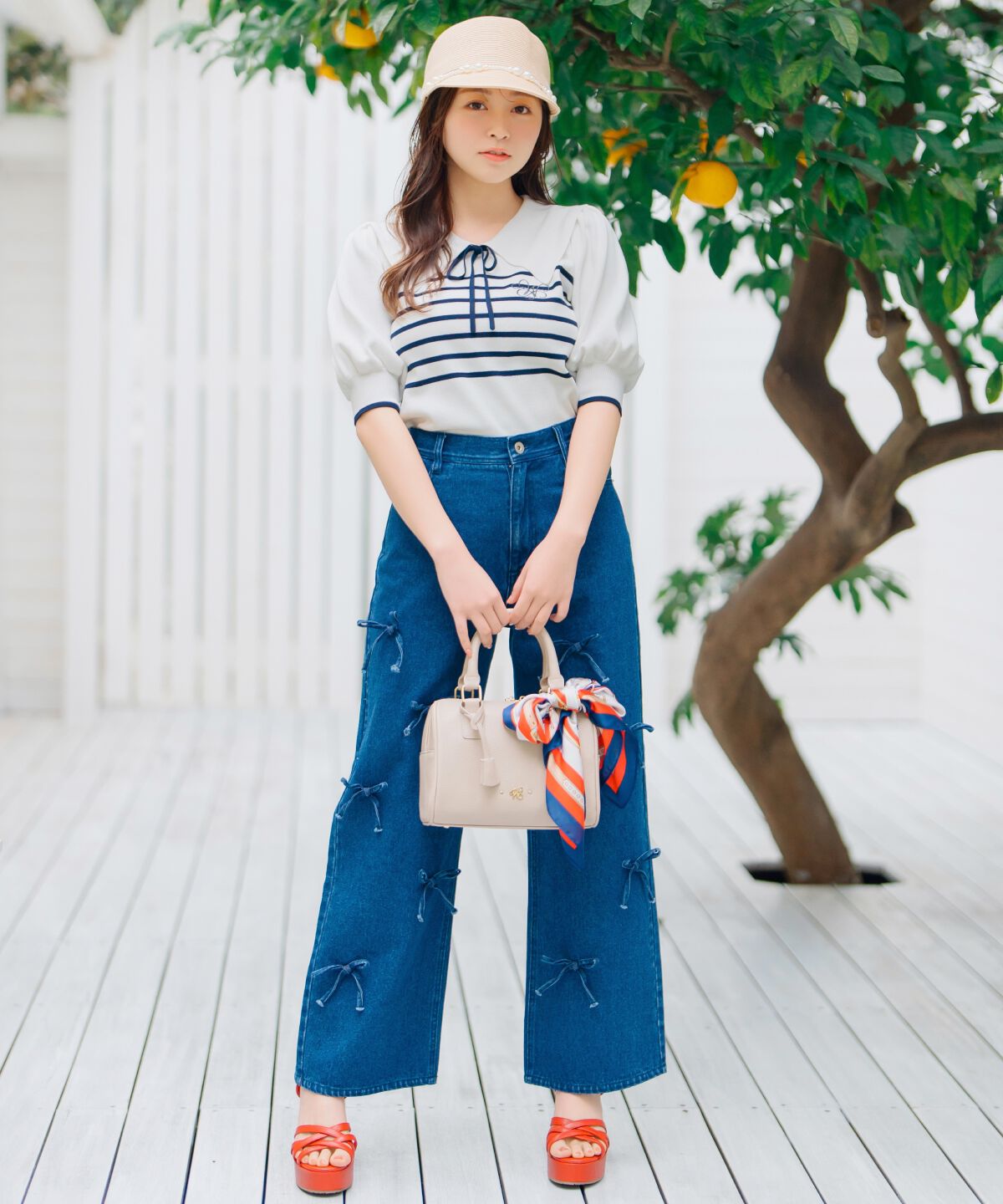 WILLSELECTION「リボンモチーフデニムパンツ」|その他|