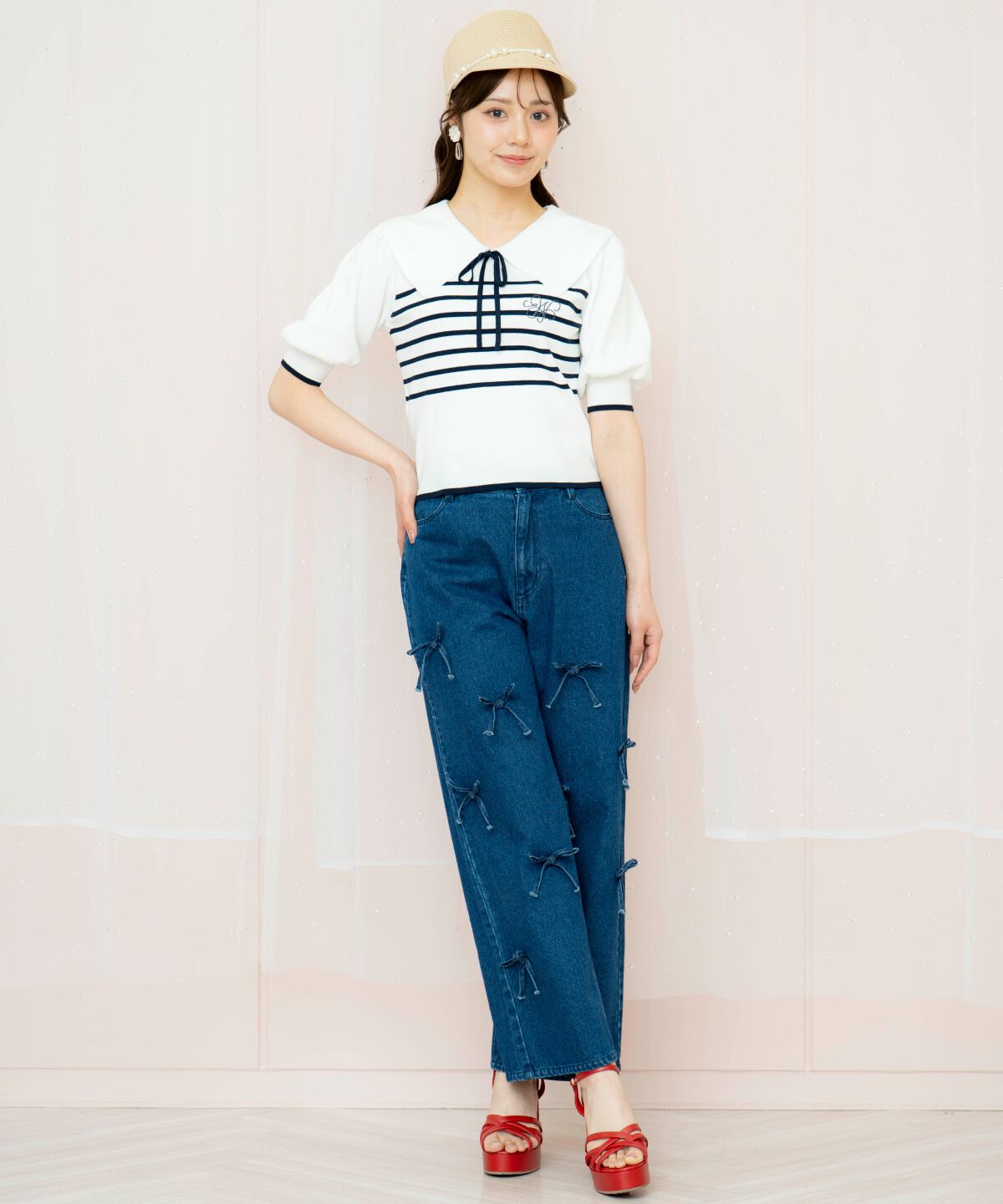 WILLSELECTION「リボンモチーフデニムパンツ」|その他|