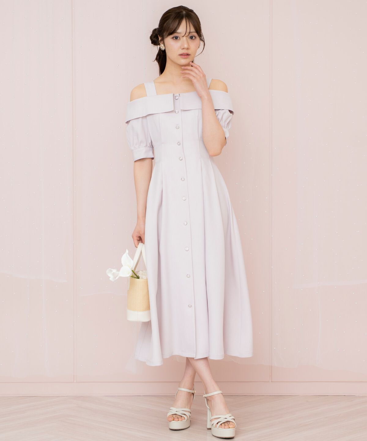 WILLSELECTION「リボンストラップオフショルワンピース」|ワンピース|