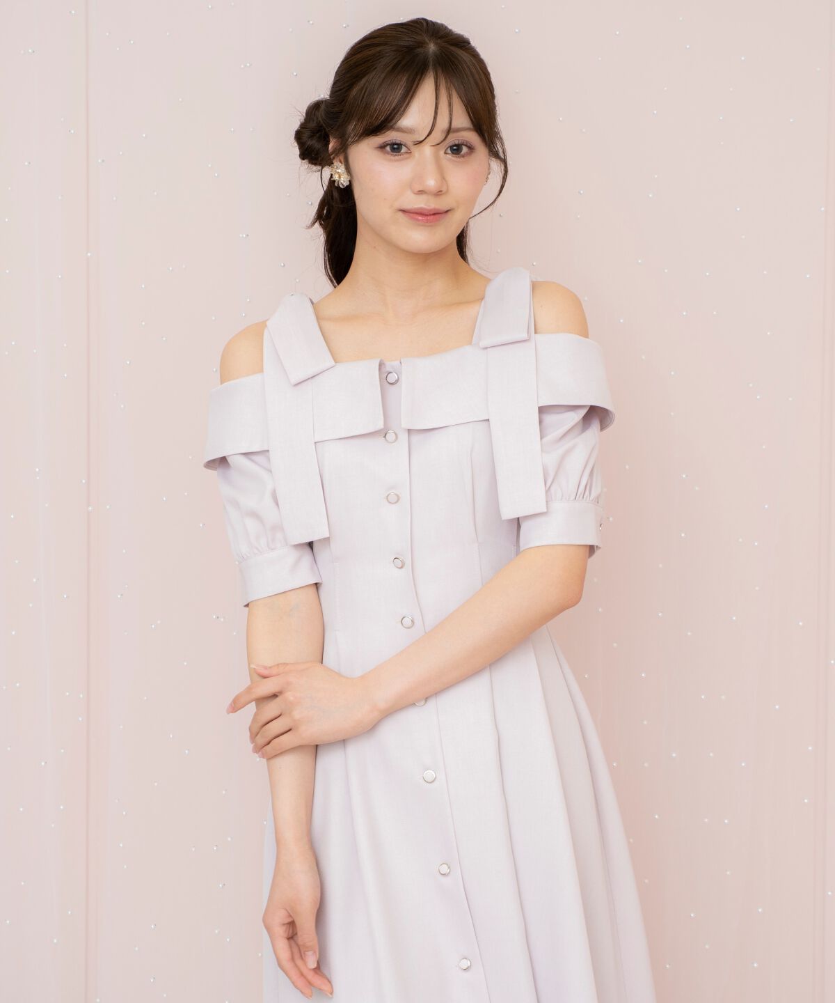 WILLSELECTION「リボンストラップオフショルワンピース」|ワンピース|