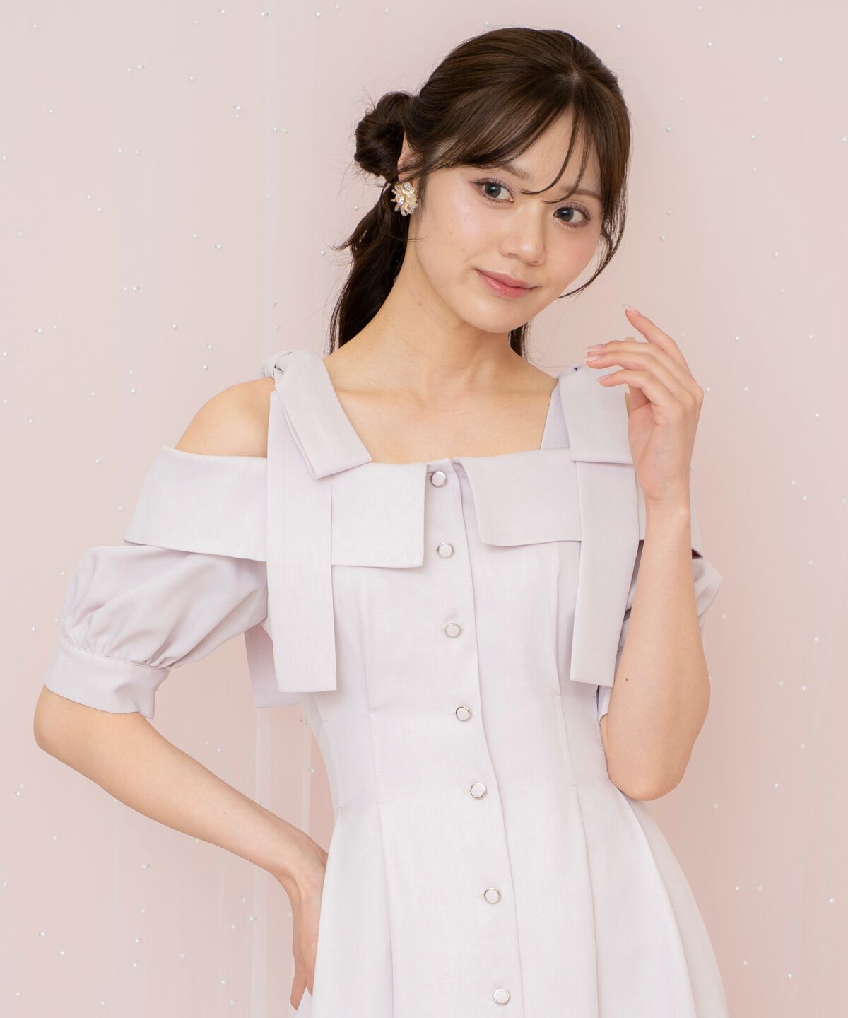 WILLSELECTION「リボンストラップオフショルワンピース」|ワンピース|