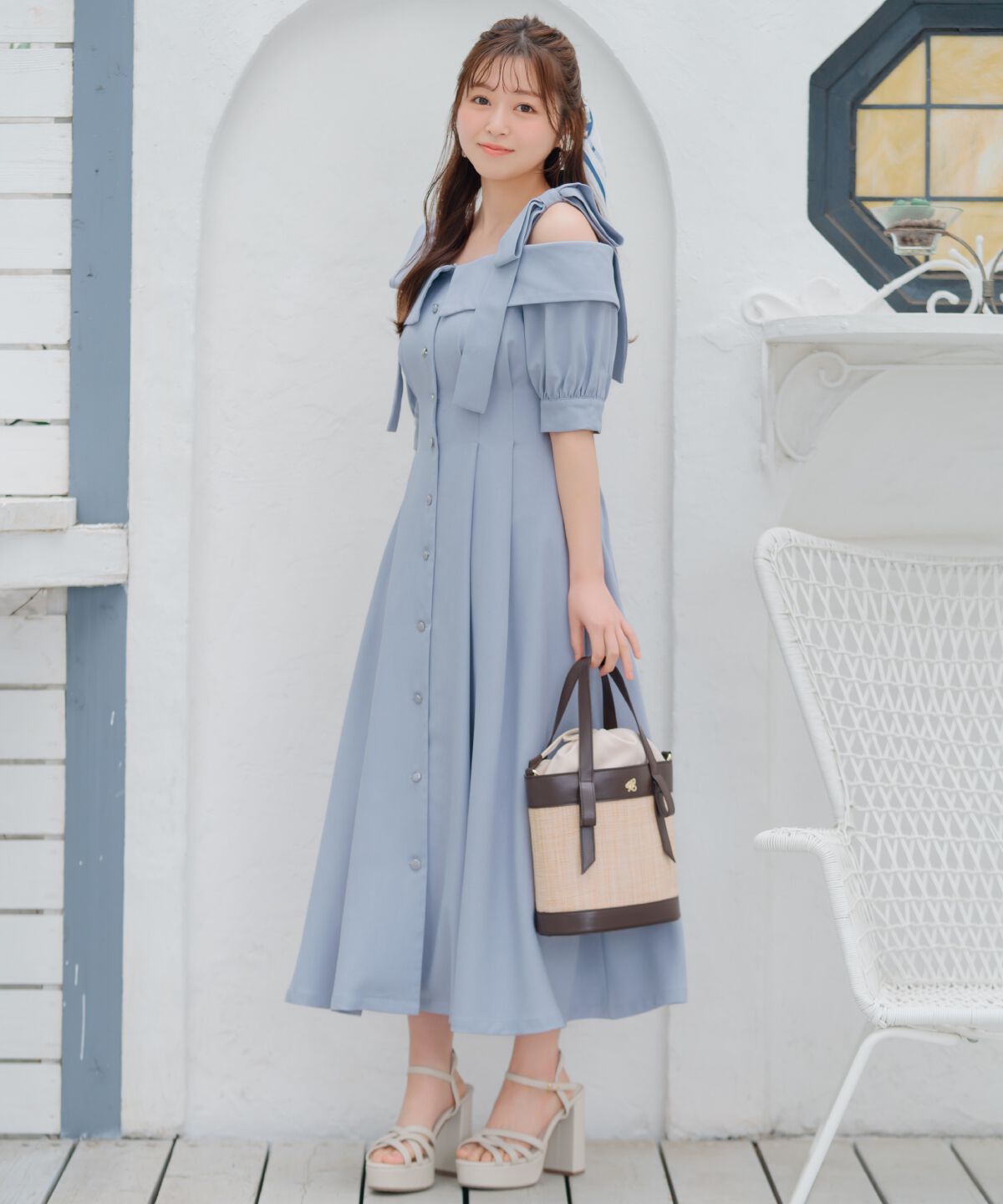 WILLSELECTION「リボンストラップオフショルワンピース」|ワンピース|