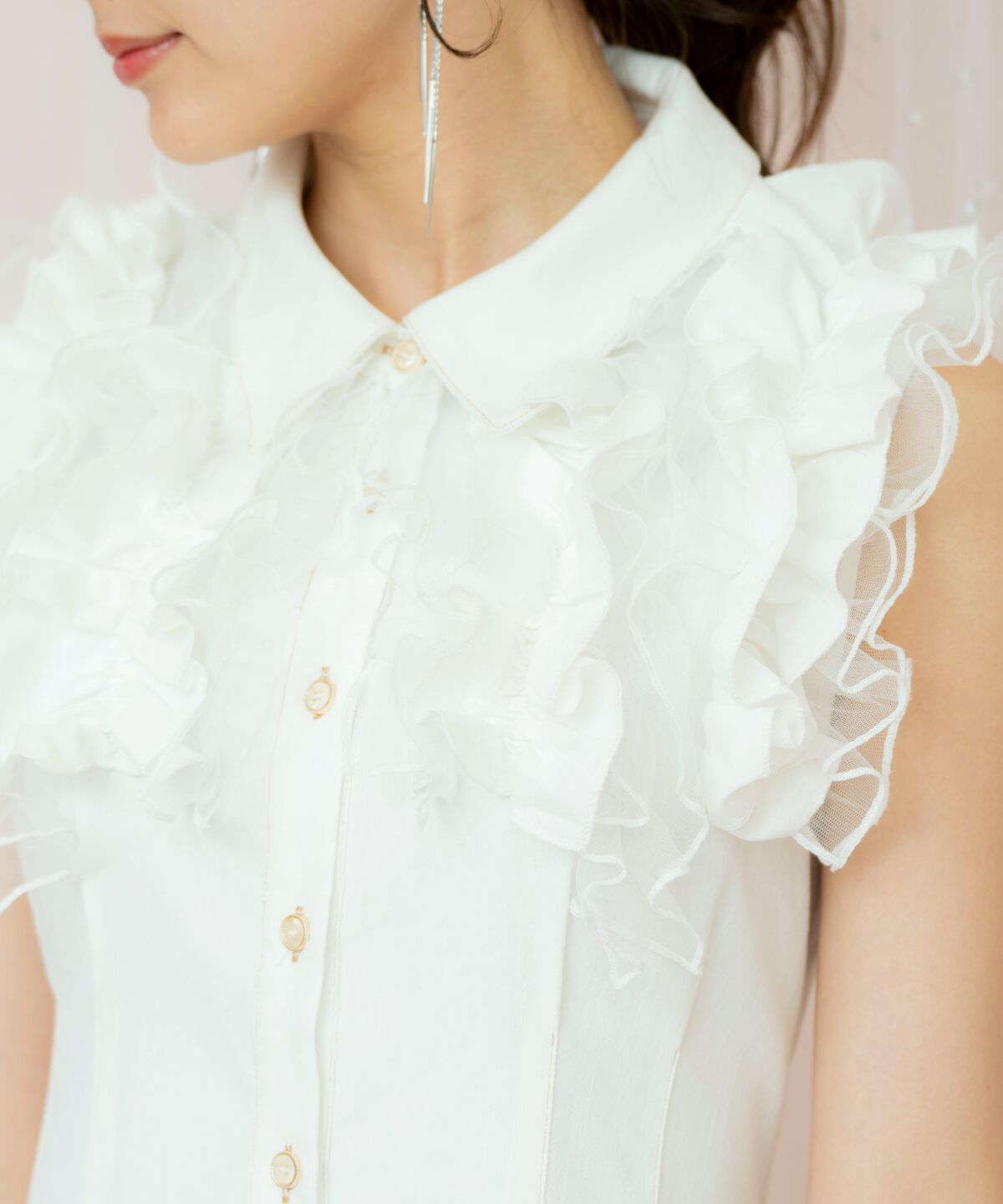 WILLSELECTION「チュールフリルワンピース」|ワンピース|