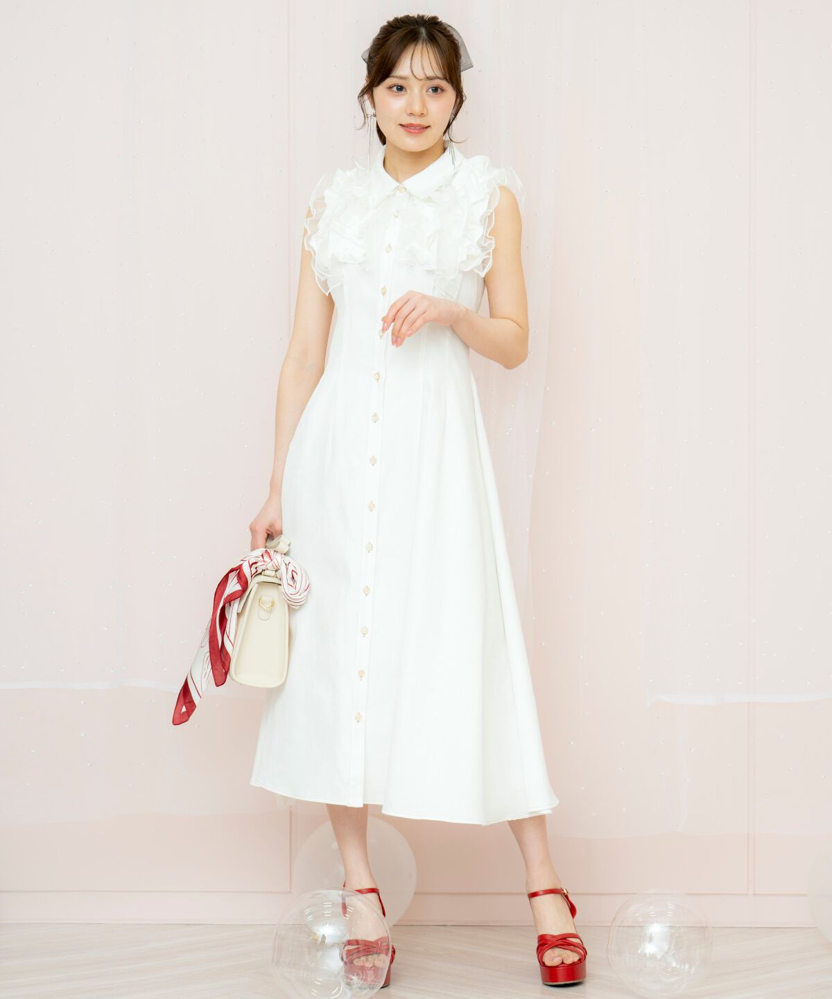 WILLSELECTION「チュールフリルワンピース」|ワンピース|