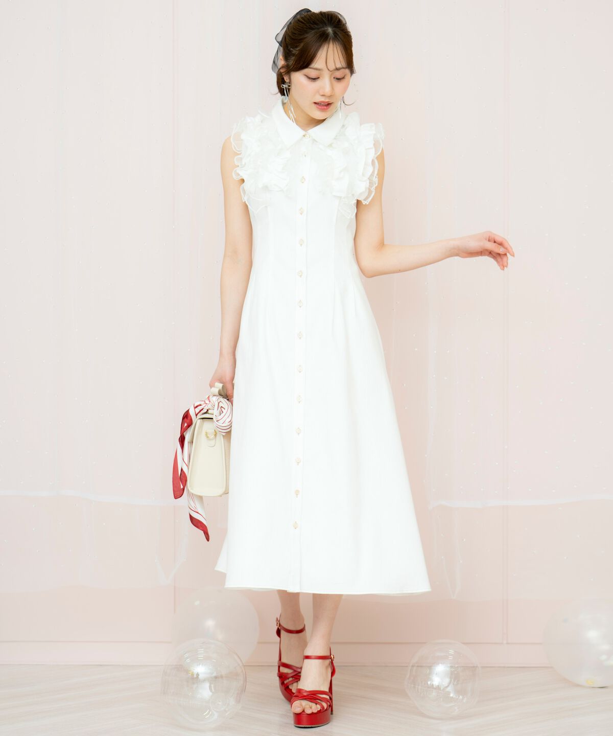 WILLSELECTION「チュールフリルワンピース」|ワンピース|