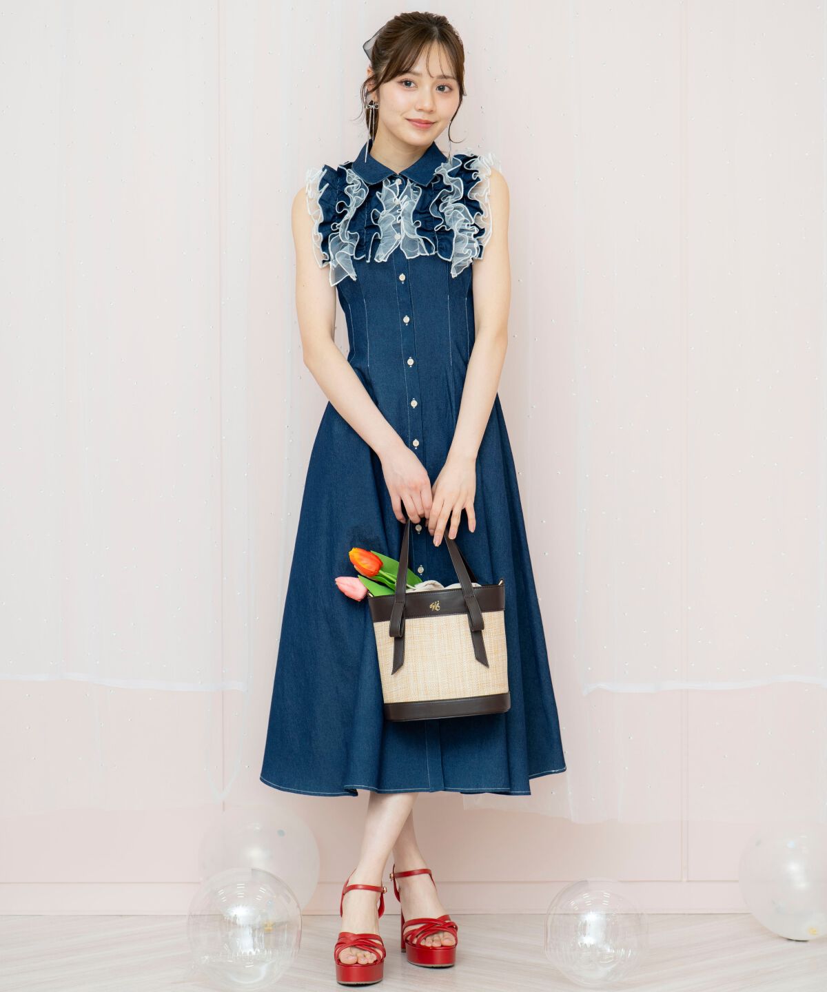 WILLSELECTION「チュールフリルワンピース」|ワンピース|