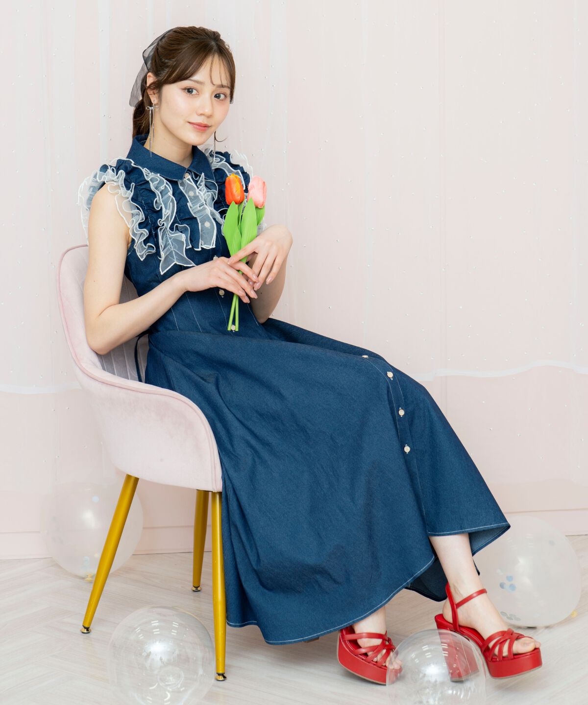 WILLSELECTION「チュールフリルワンピース」|ワンピース|