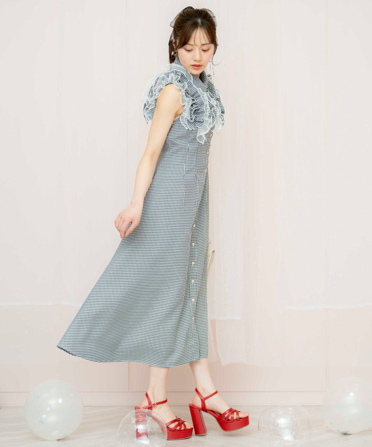 WILLSELECTION「チュールフリルワンピース」|ワンピース|