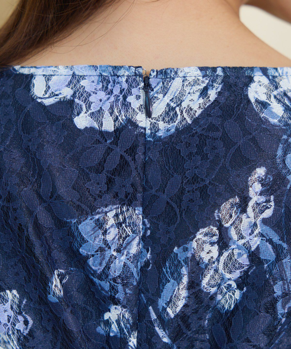 WILLSELECTION「ニュアンスフラワーレースプリントワンピース」|ワンピース|