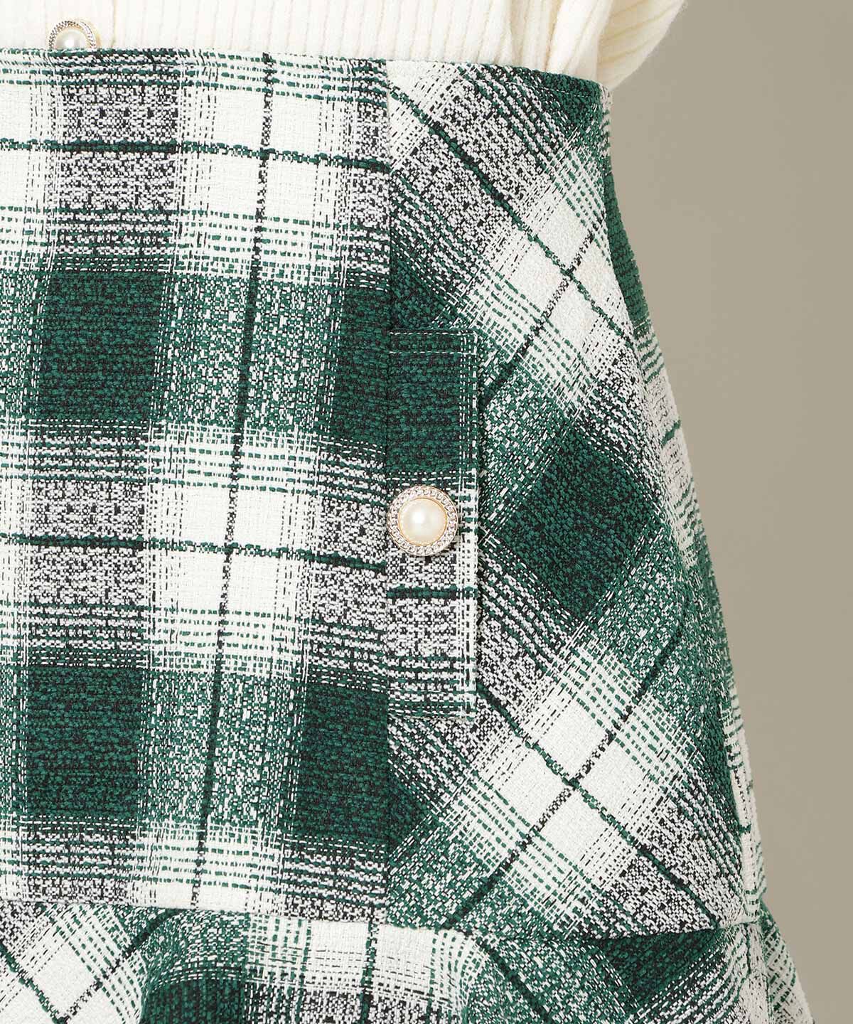 WILLSELECTION「ヘムフレアツイードミニスカート」|フレア|