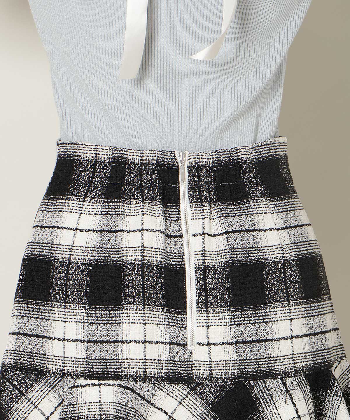 WILLSELECTION「ヘムフレアツイードミニスカート」|フレア|