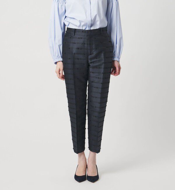 UNITED ARROWS「リボン カットジャガード パンツ」|スラックス|