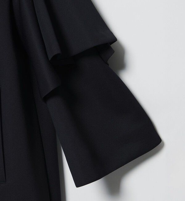 UNITED ARROWS「SPONGY フレアスリーブ コート」|ノーカラーコート|