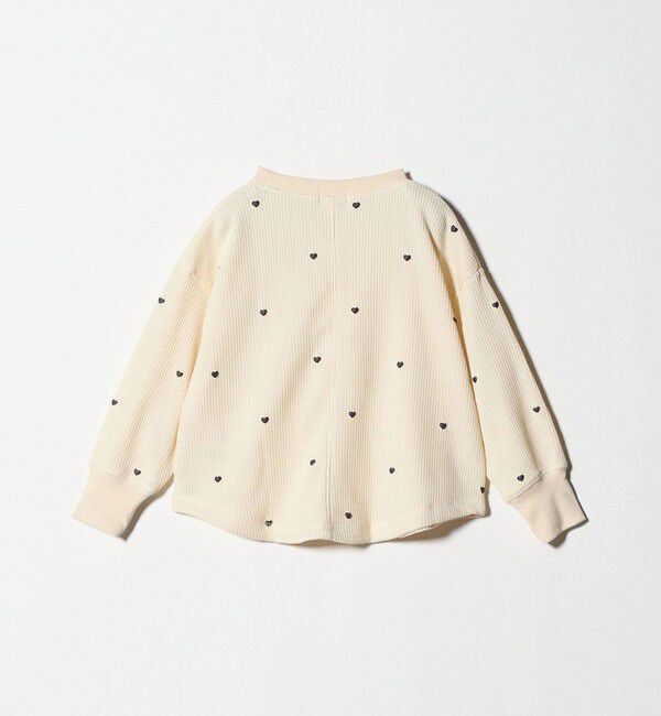 UNITED ARROWS green label relaxing「ハート総柄 ワッフル ロングスリーブTシャツ / キッズ  100cmー160cm」|Tシャツ・カットソー|