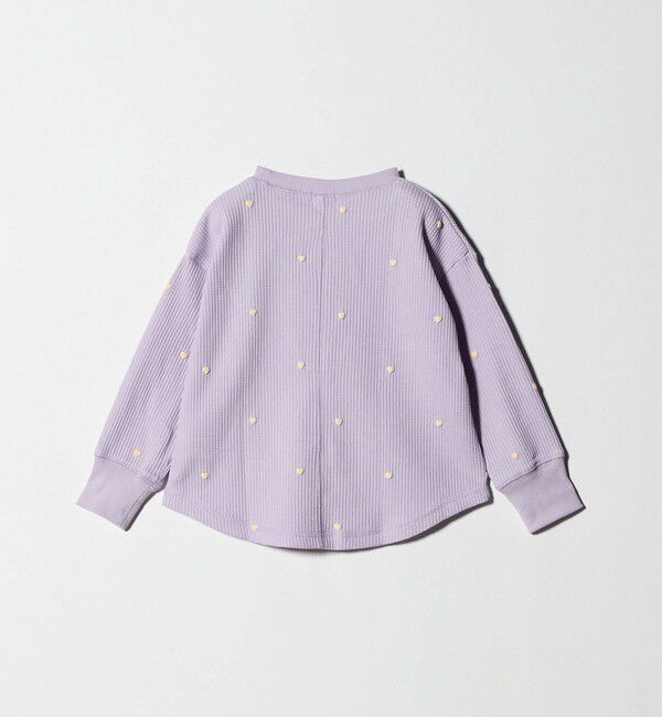 UNITED ARROWS green label relaxing「ハート総柄 ワッフル ロングスリーブTシャツ / キッズ  100cmー160cm」|Tシャツ・カットソー|