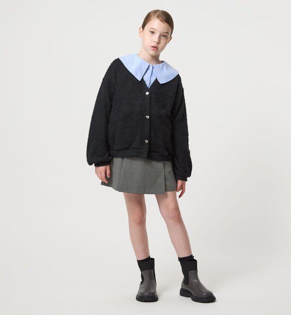 UNITED ARROWS green label relaxing「チェック スカパン（ブラック）/ キッズ  120cm-160cm」|その他|