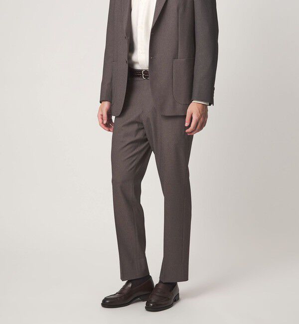 UNITED ARROWS green label relaxing「A+ ポリエステル シャークスキン スタンダード イージー セットアップ パンツ スラックス -ウォッシャブル」|スラックス|MD.BROWN