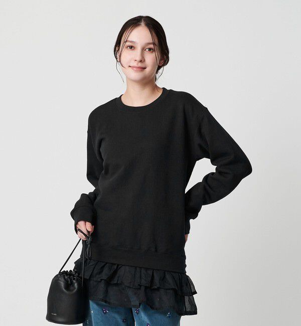 BEAUTY&YOUTH UNITED ARROWS「＜dahl'ia＞リメイクフリル スウェットプルオーバー」|スウェット・ジャージ|BLACK